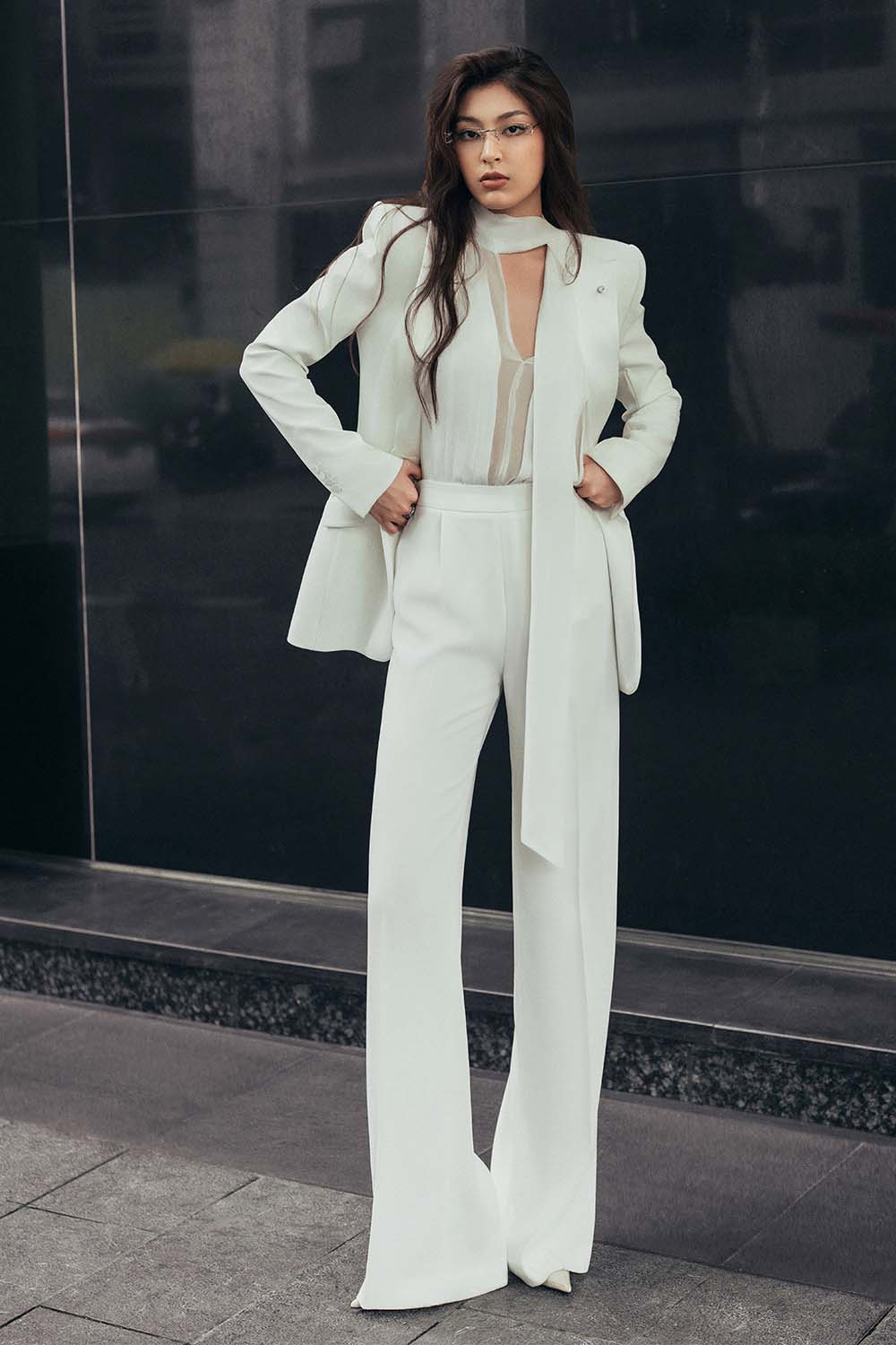 Belgrave Structured Flap Pocket Crepe Blazer