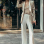 Elche Structured Long Sleeved Satin Blazer