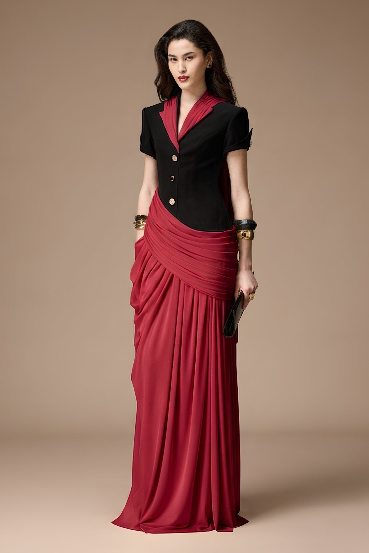 Lepic Ruched Maxi Dress