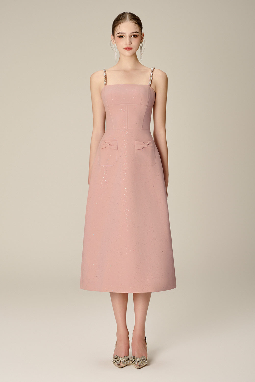 Lestia A-line Camisole Polycotton Calf Length Dress