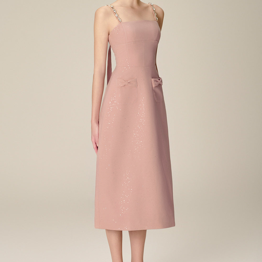 Lestia A-line Camisole Polycotton Calf Length Dress