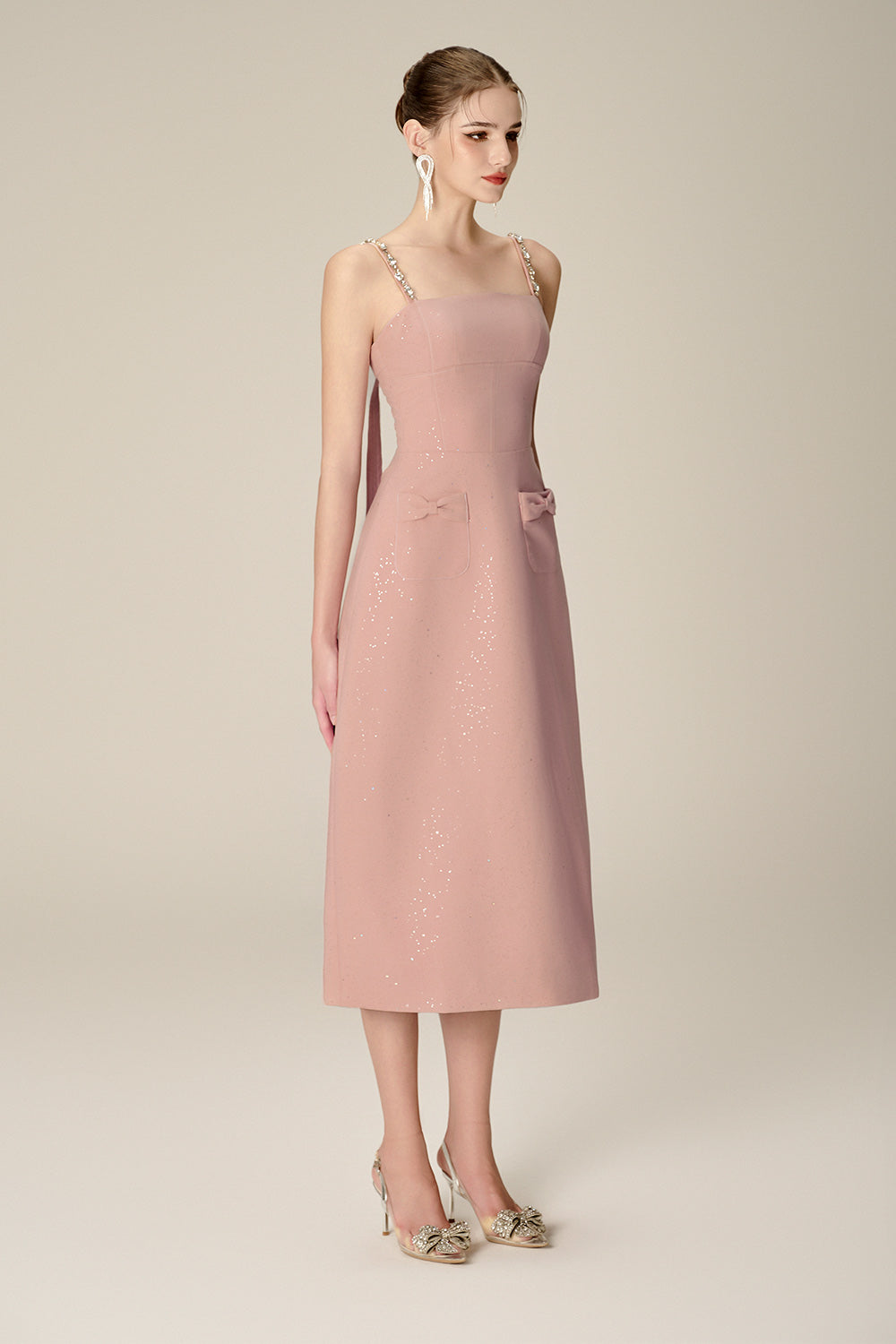 Lestia A-line Camisole Polycotton Calf Length Dress