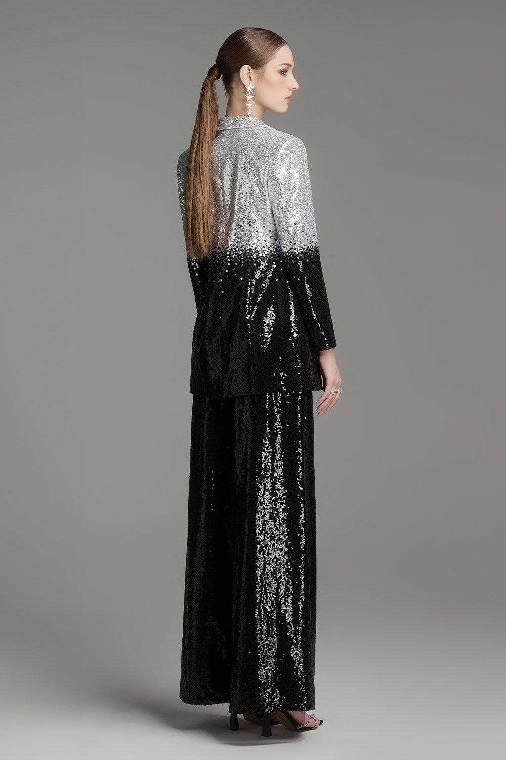 Larrisa Structured Sequin Tulle Blazer