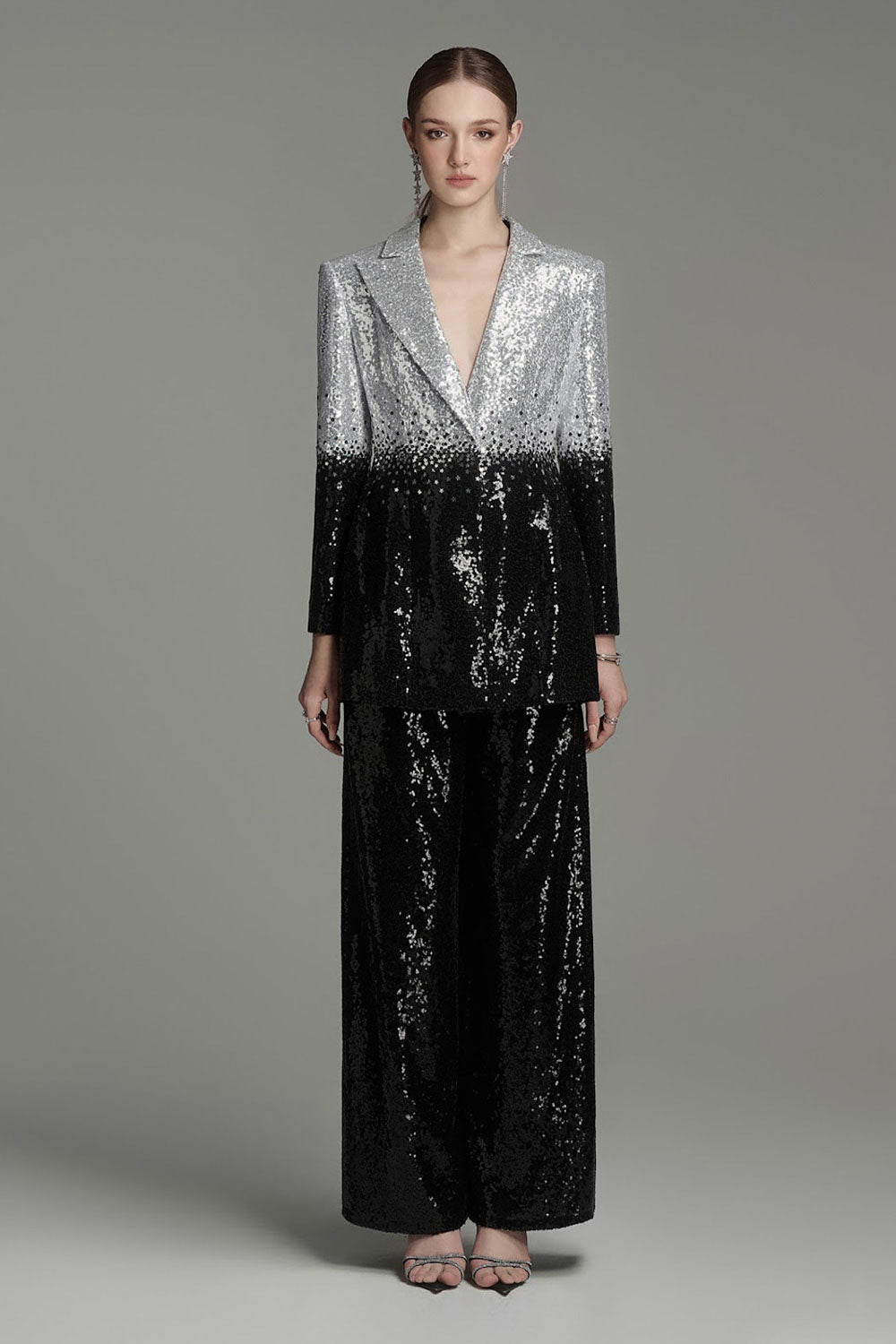 Larrisa Structured Sequin Tulle Blazer