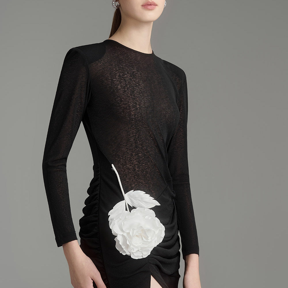 Caprila White Rose Brooch