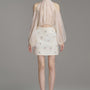 Venus A-line Bead Taffeta Mini Skirt
