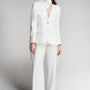 Celeste Straight Scarf Neck Linen Blazer