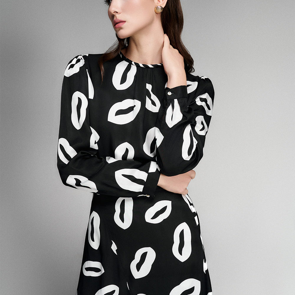 Kara Straight Round Neck Silk Top