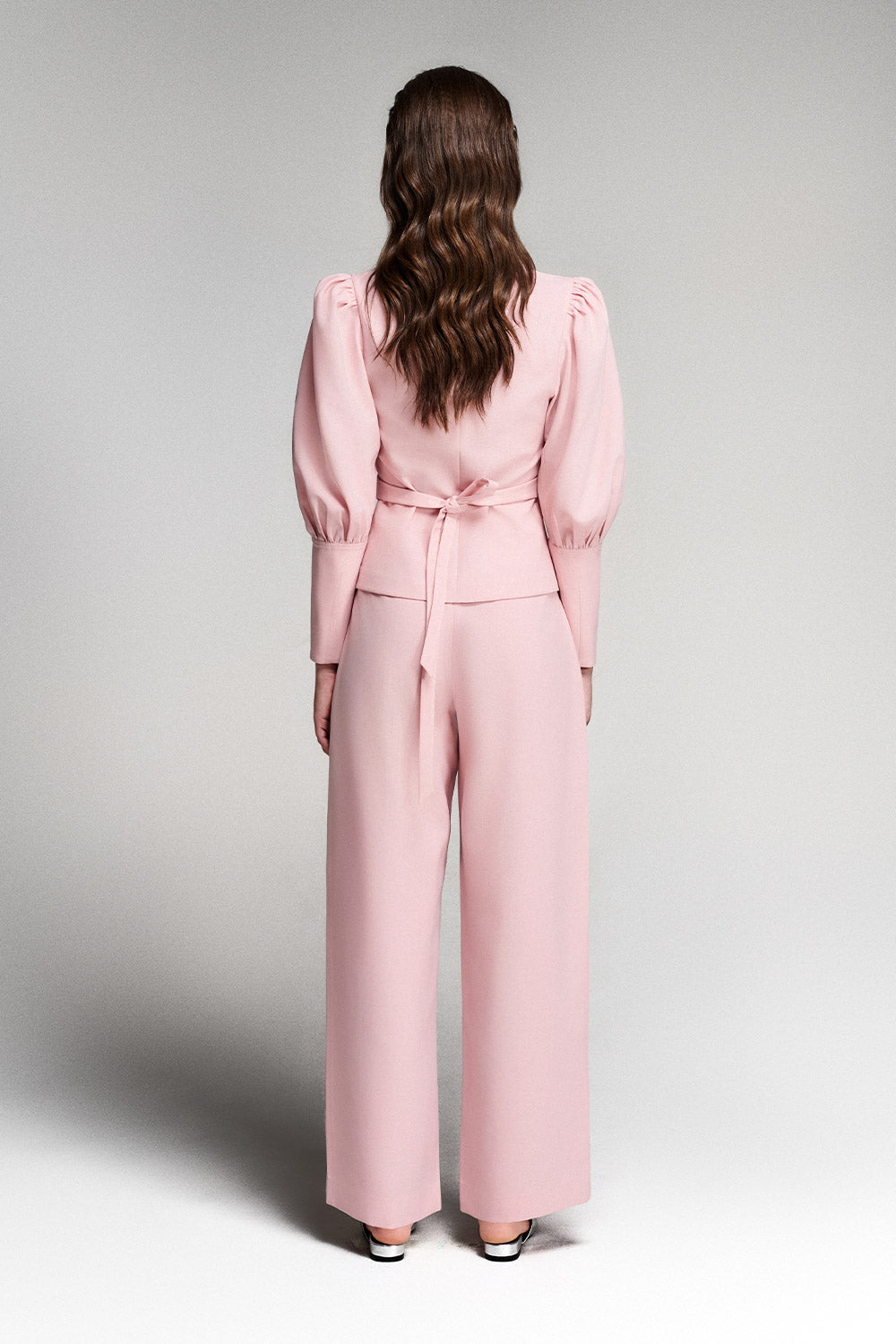 Rebekah Wrap Puffy Sleeved Polycotton Top