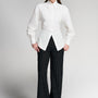 Penelope Peplum Cuff Sleeved Cotton Shirt