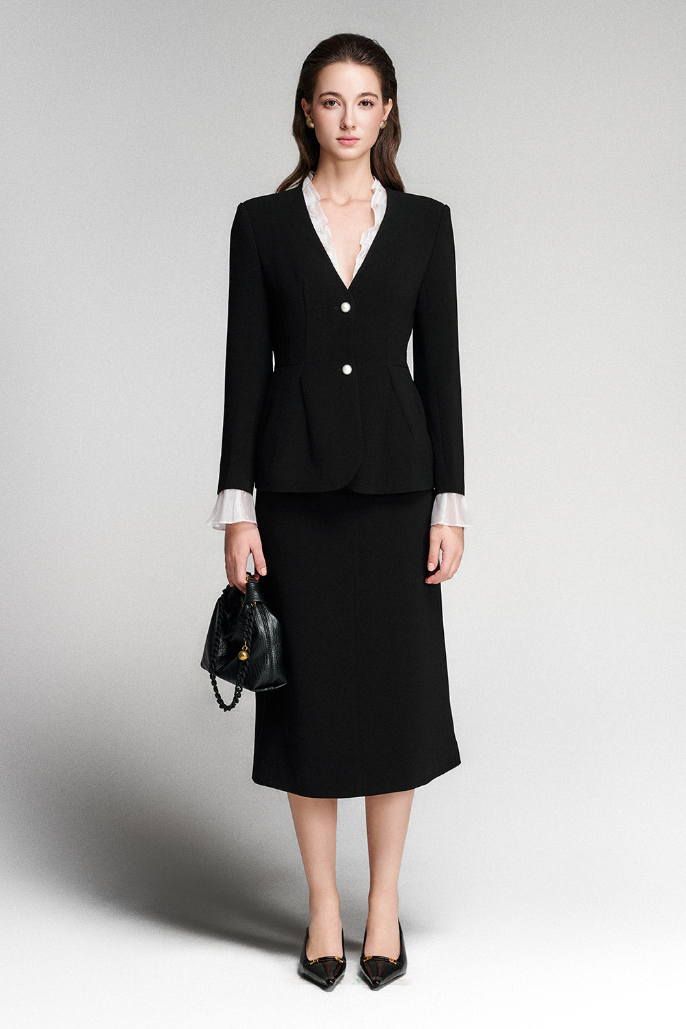 Calla A-line Basic Polycotton Midi Skirt