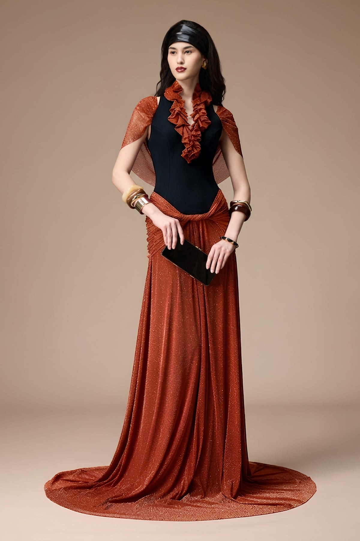 Limona Cape Sleeve Maxi Dress