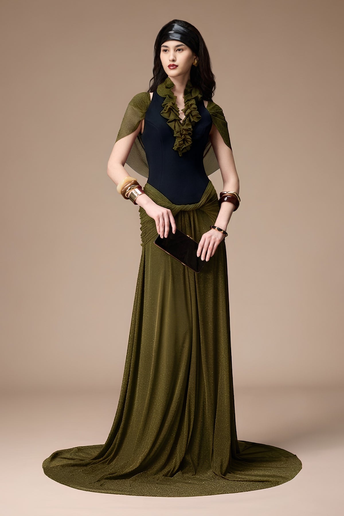 Limona Cape Sleeve Maxi Dress