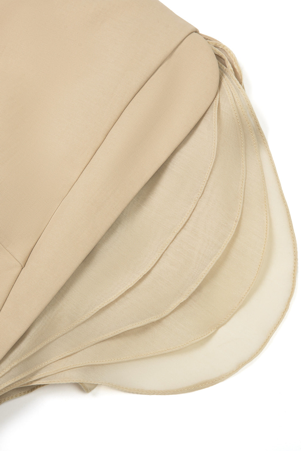 Nyra A-line Puffy Sleeved Khaki Mini Dress