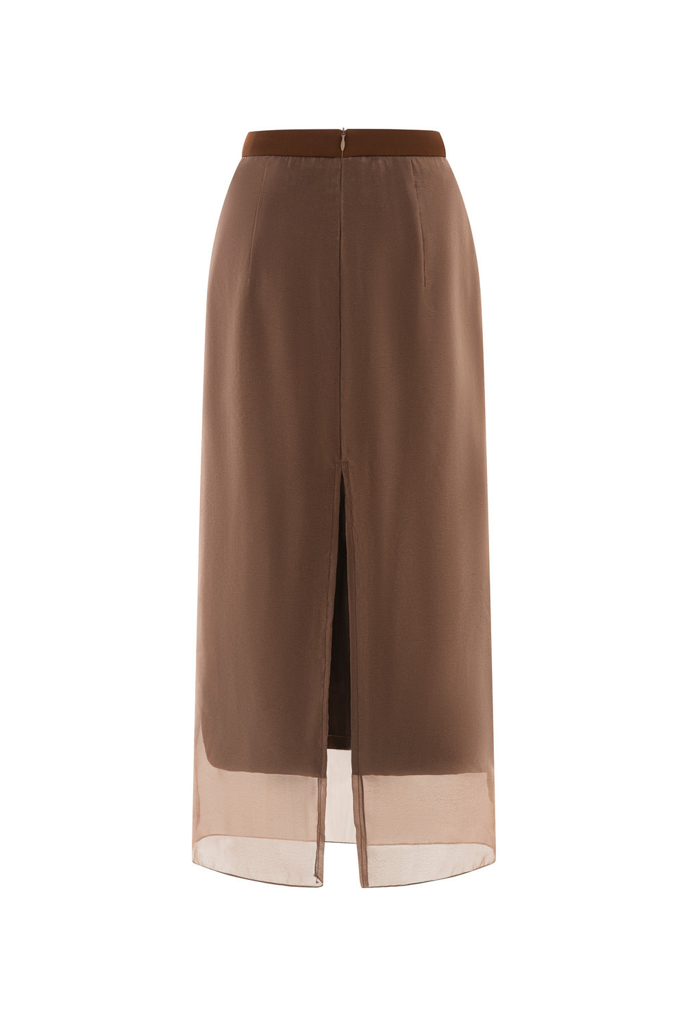 Wool Pencil Collared Neck Organza Calf Length Set