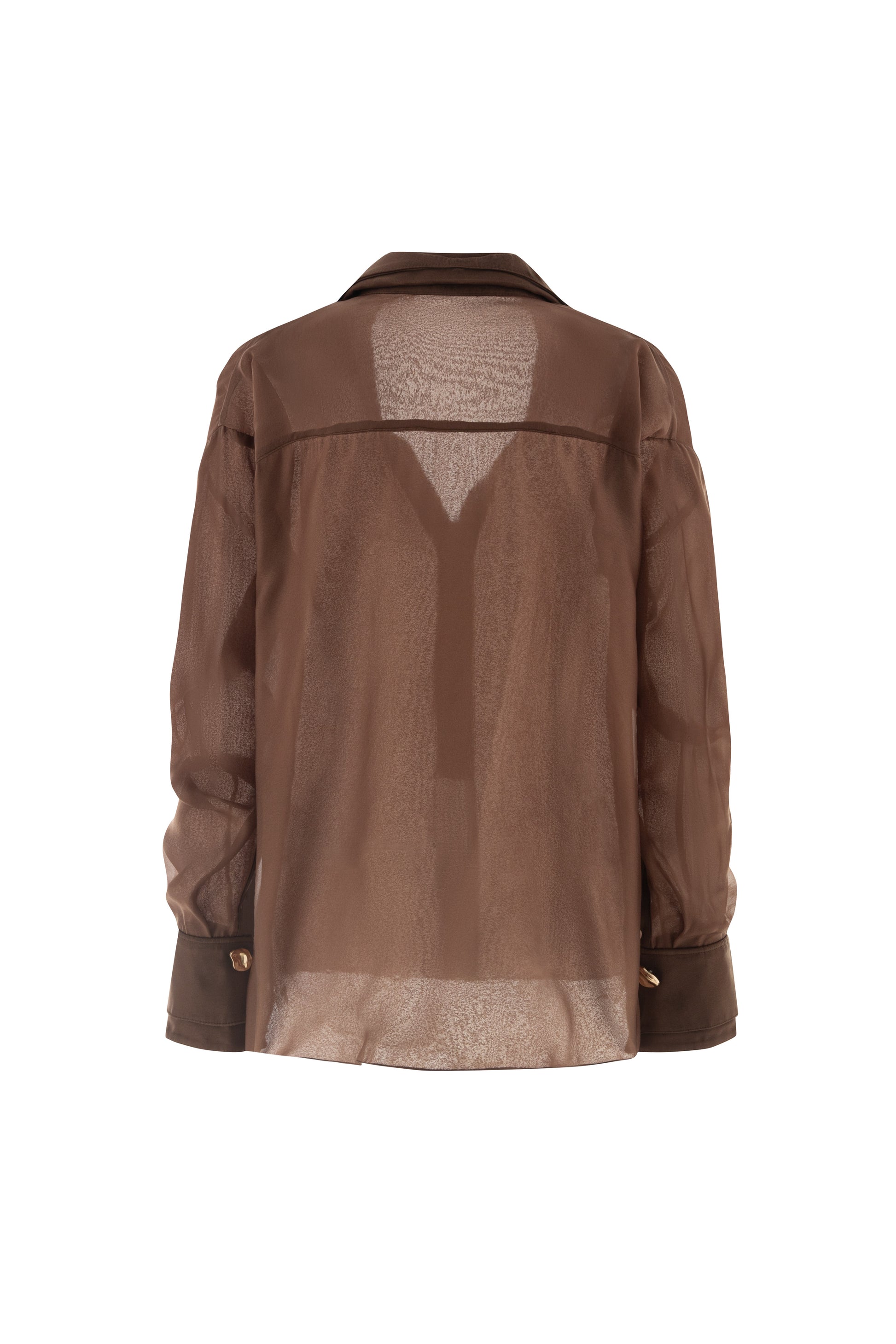 Wool Pencil Collared Neck Organza Calf Length Set