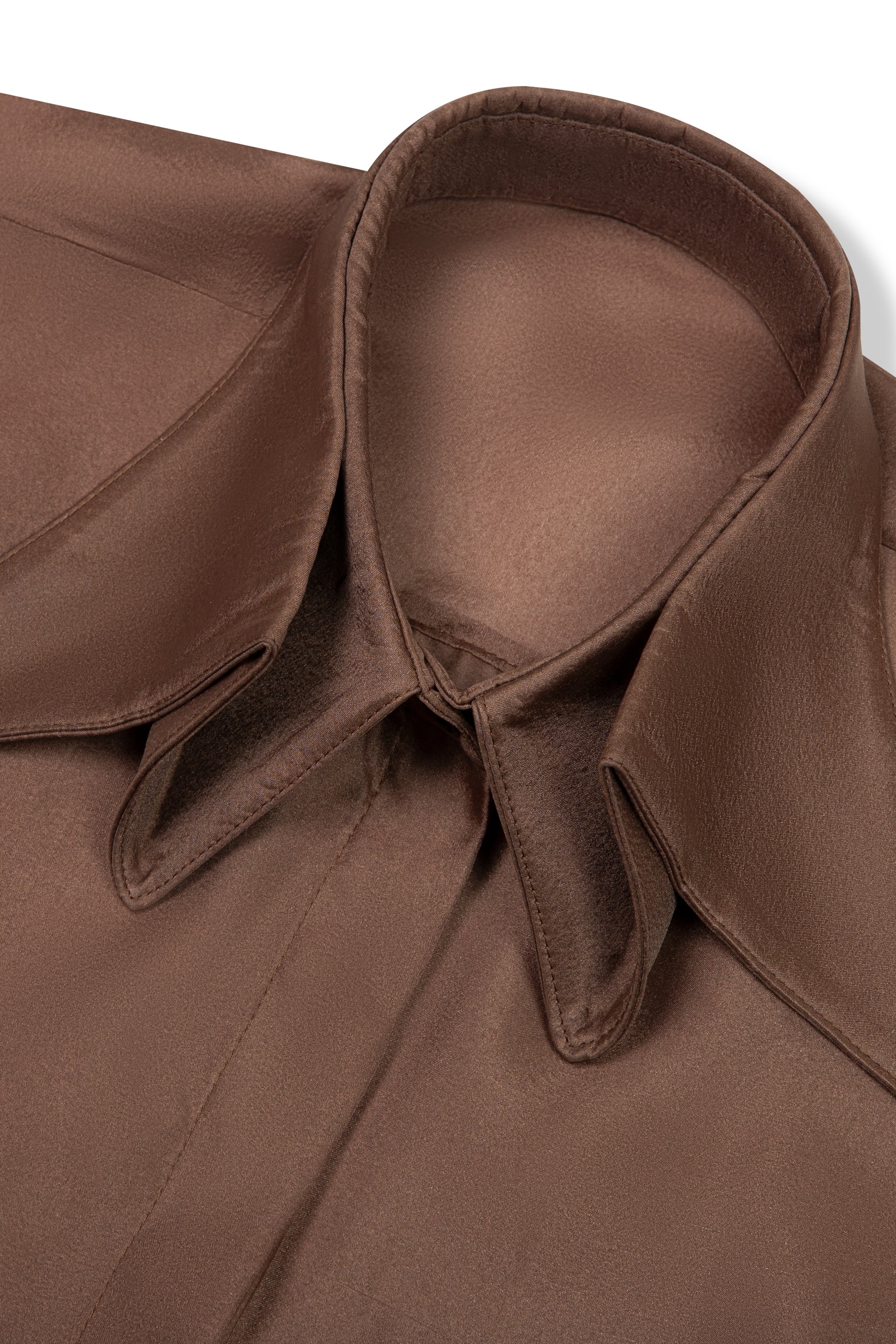 Wool Pencil Collared Neck Organza Calf Length Set