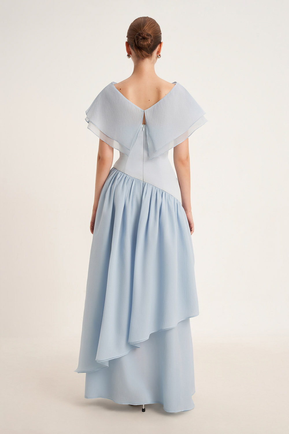 Noemie Cropped Layered Silk Organza Cape