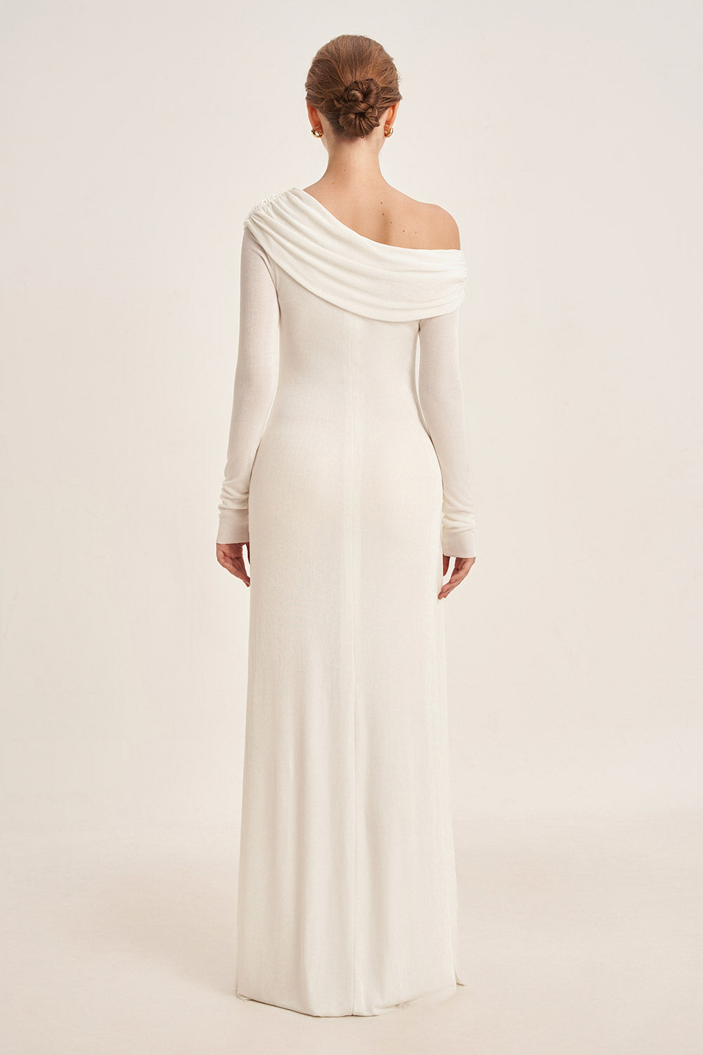 Dandelion Sheath Long Sleeved Elastic Cotton Floor Length Dress