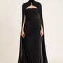 Pansy Sheath Straight Across Neck Elastic Cotton Floor Length Dress