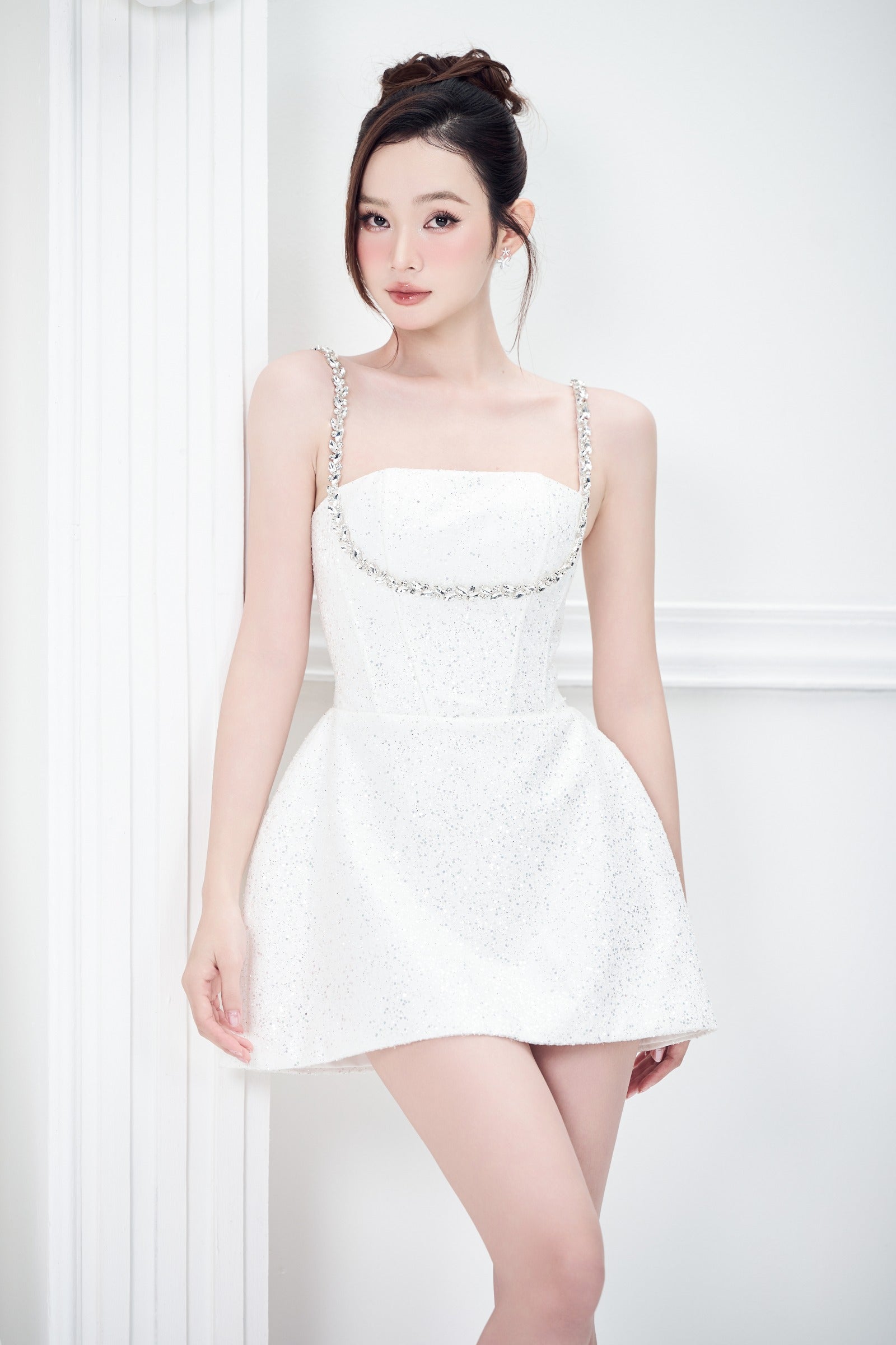 Diamond Bead Mini Dress