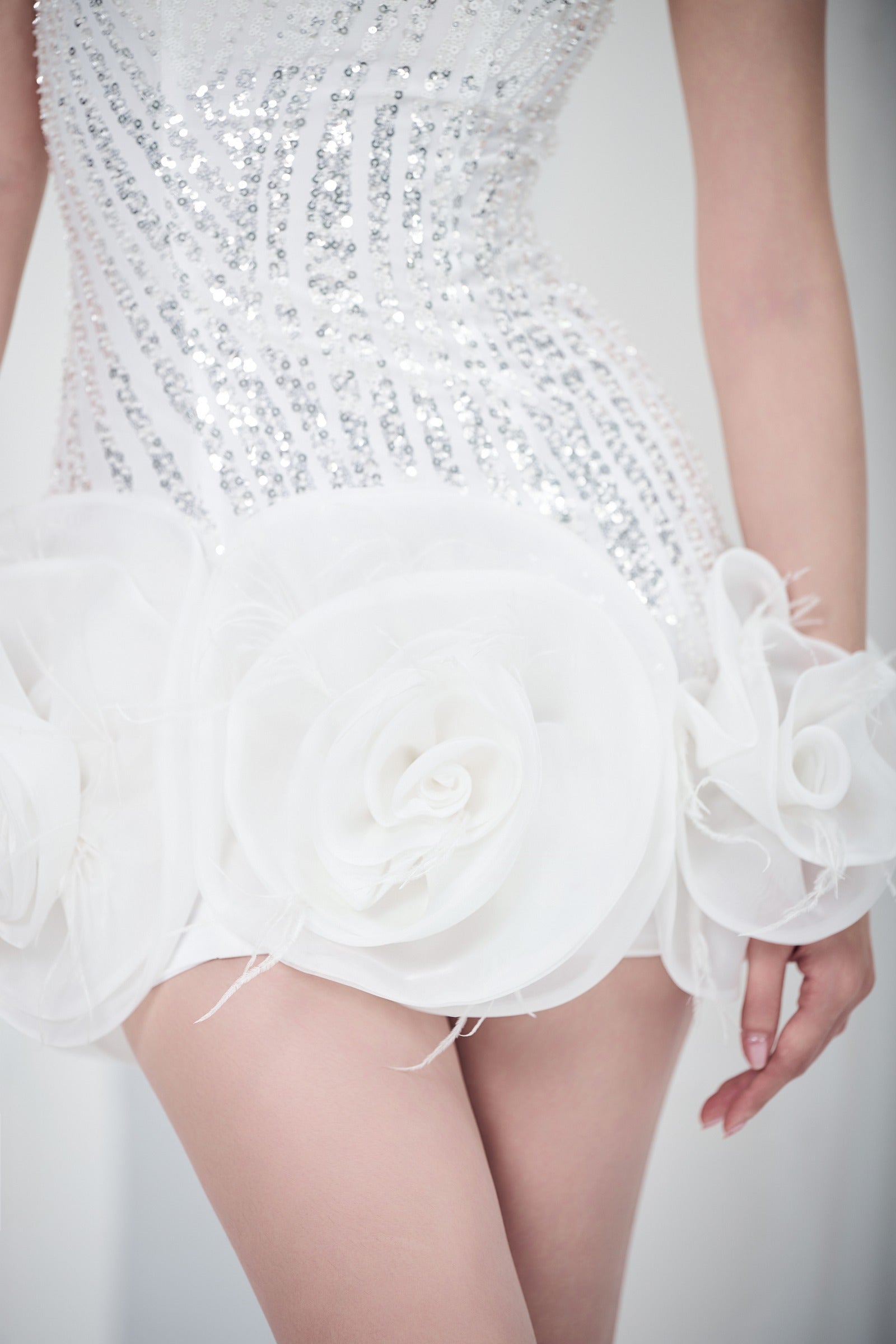 Rosy Applique Mini Dress