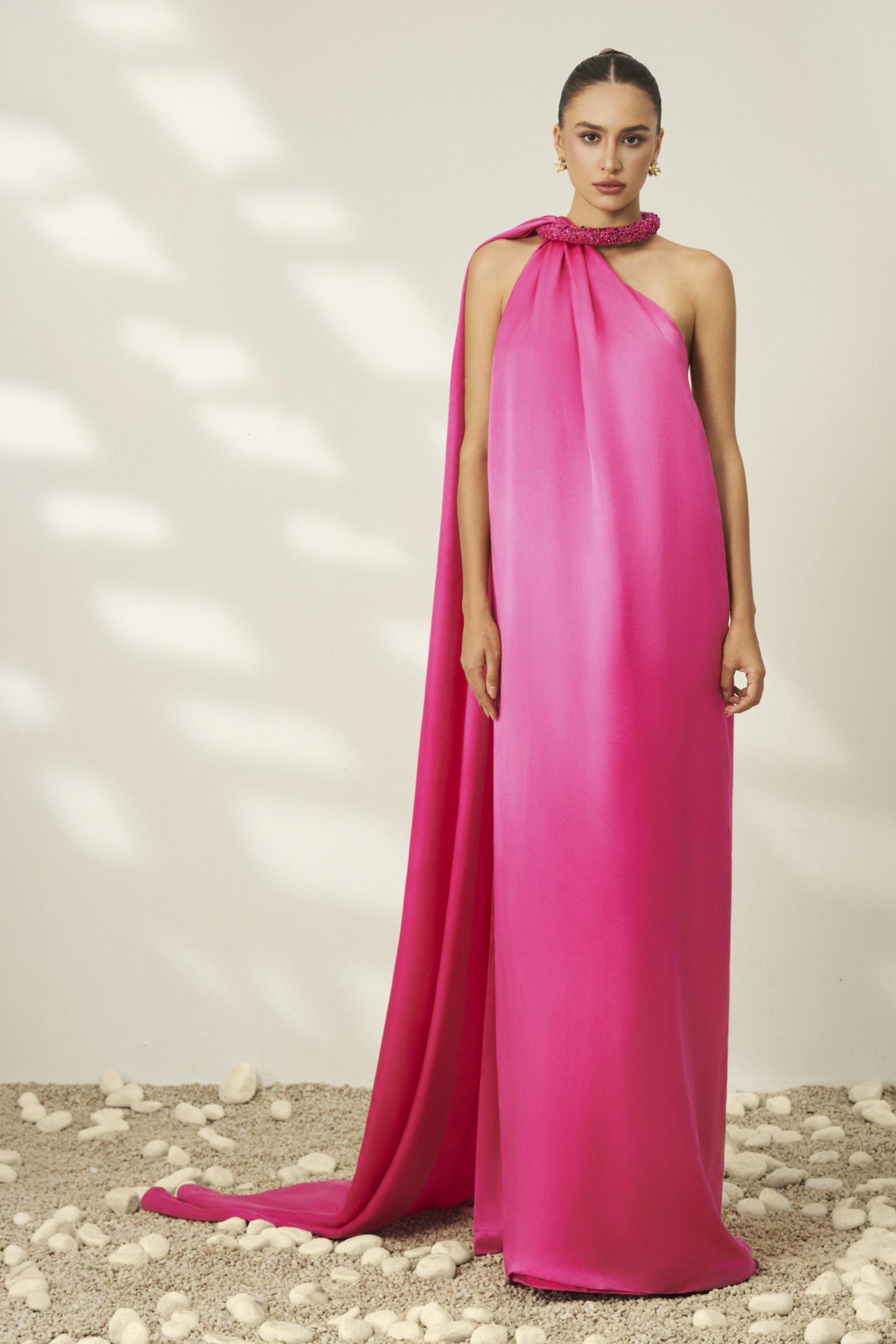 Luminous One Shoulder Maxi Dress