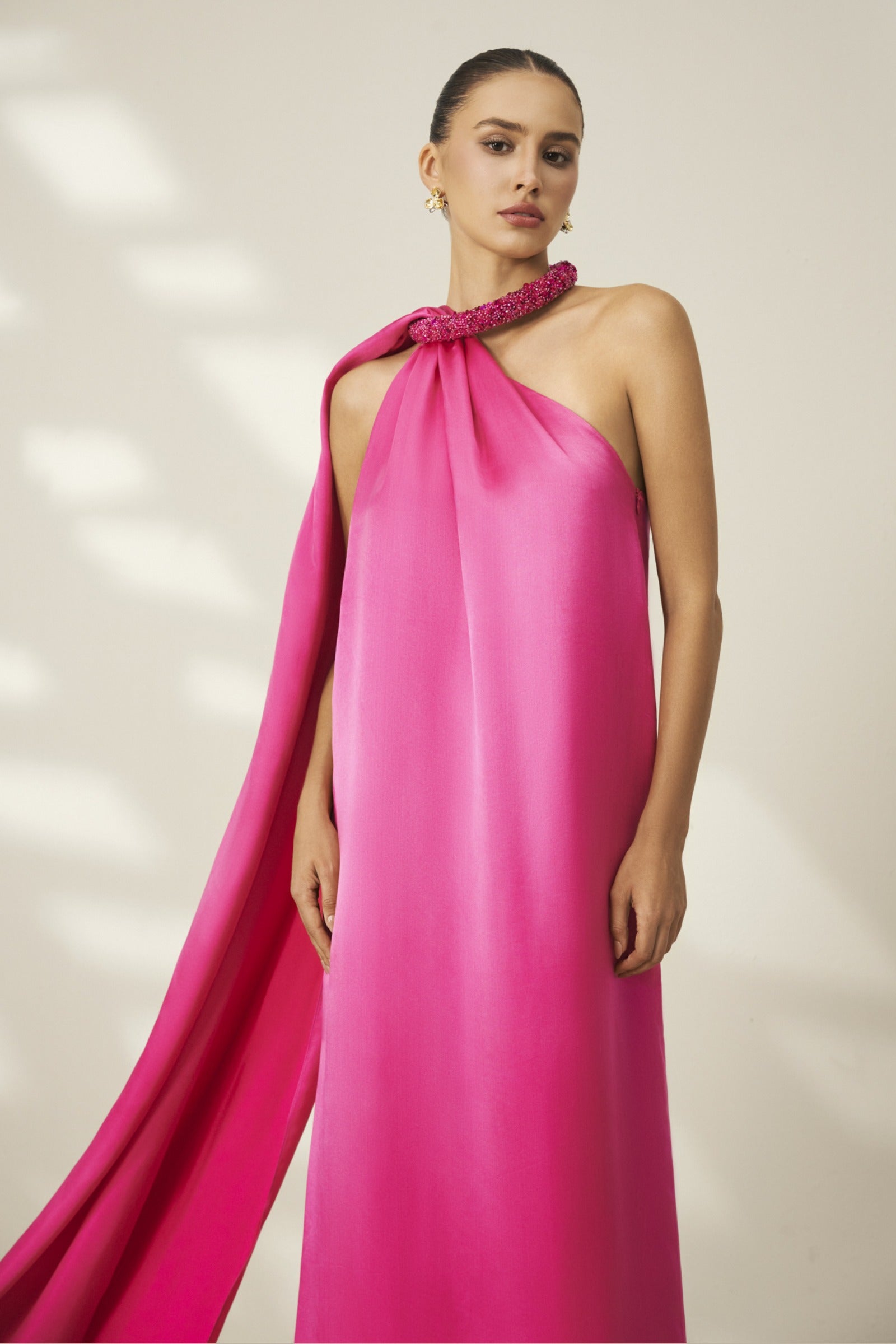 Luminous One Shoulder Maxi Dress