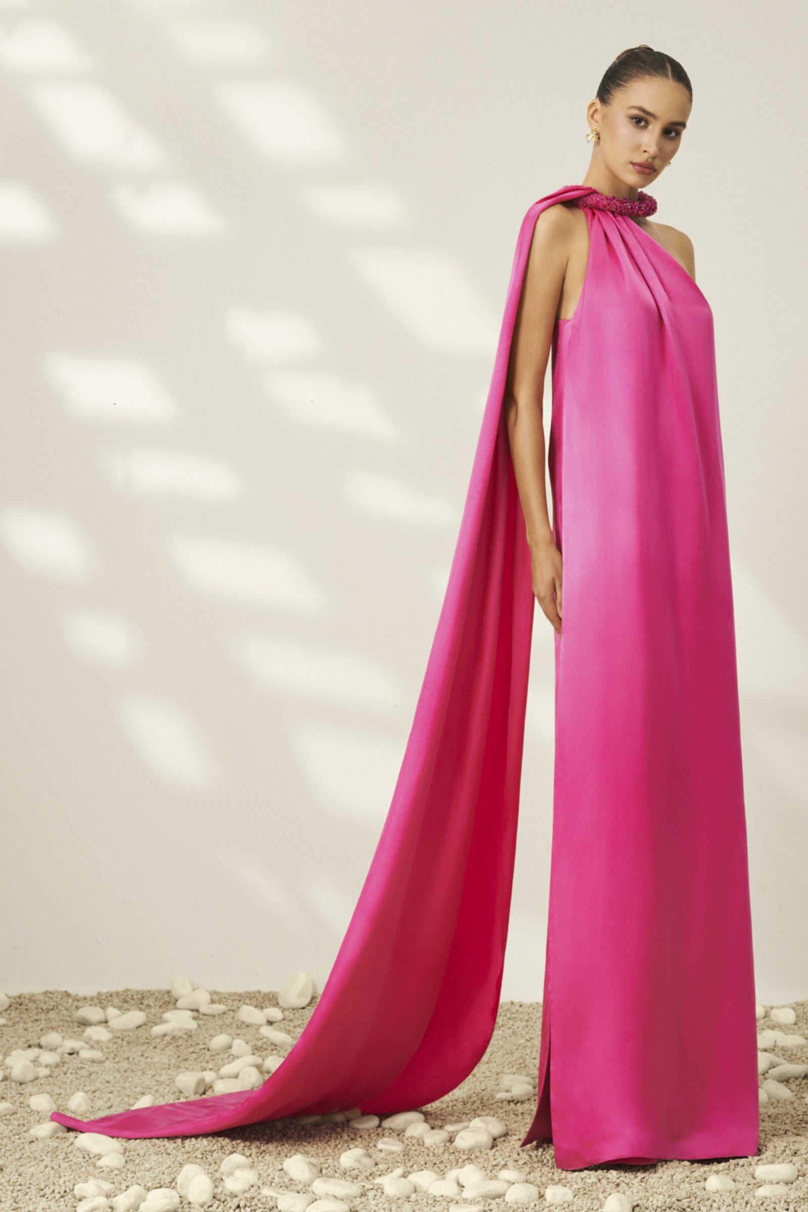 Luminous One Shoulder Maxi Dress