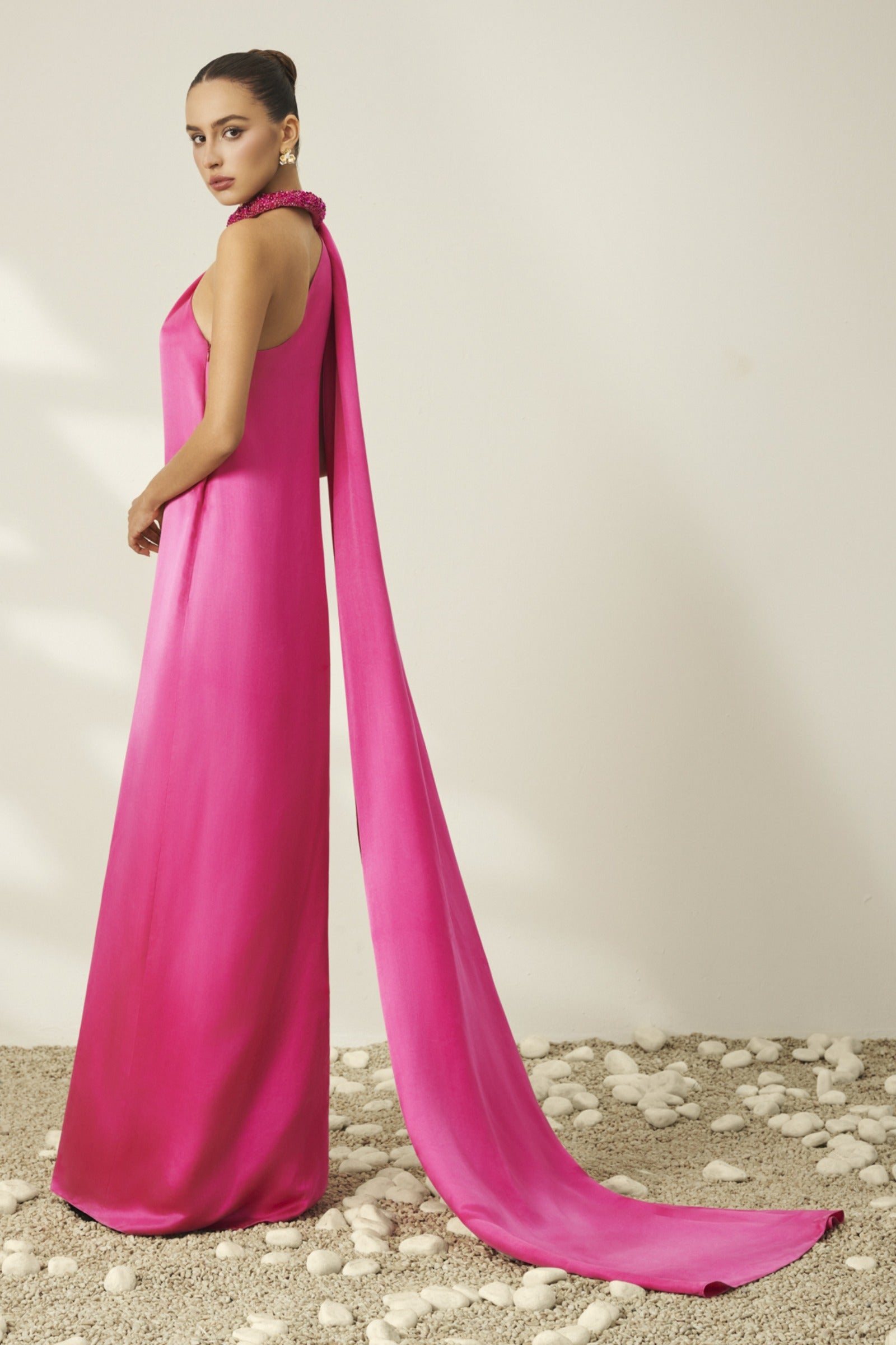 Luminous One Shoulder Maxi Dress