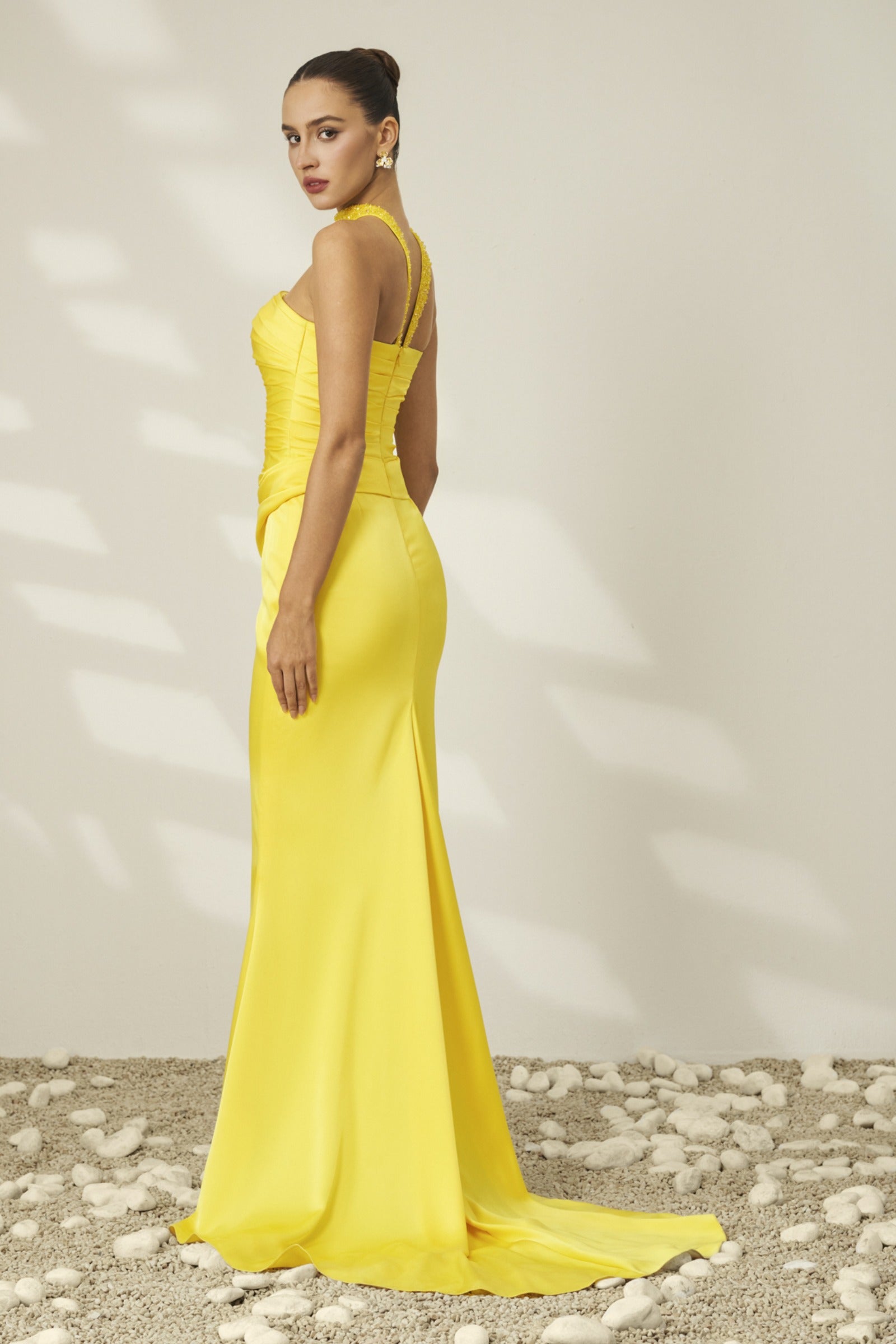 Canary Draped Maxi Dress