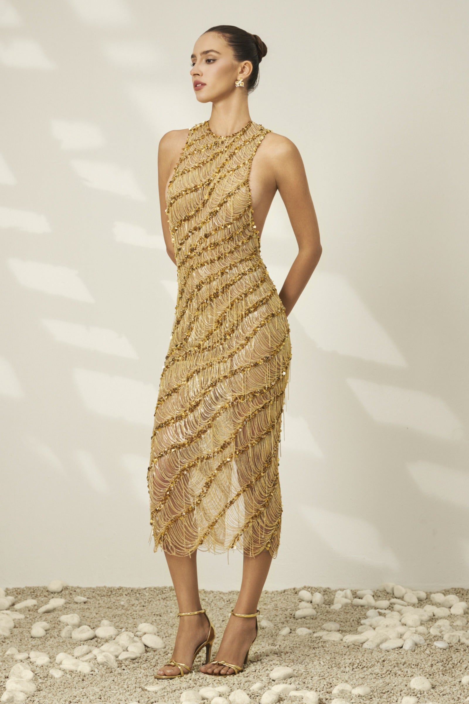 Radiance Fringe Midi Dress