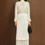 Chiara Sheath Layered Silk Ankle Length Skirt