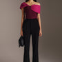 Paige Bodycon Asymmetric Neck Twill Top