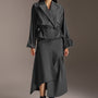 Belle String Storm Flap Khaki Coat