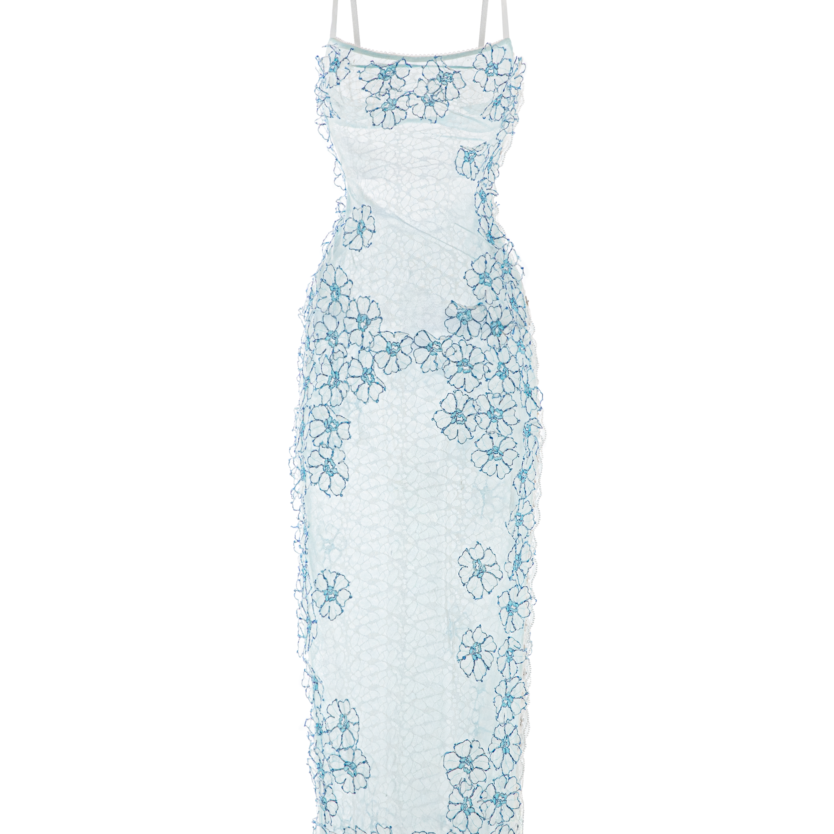 Eden Sheath Flower Applique Lace Midi Dress