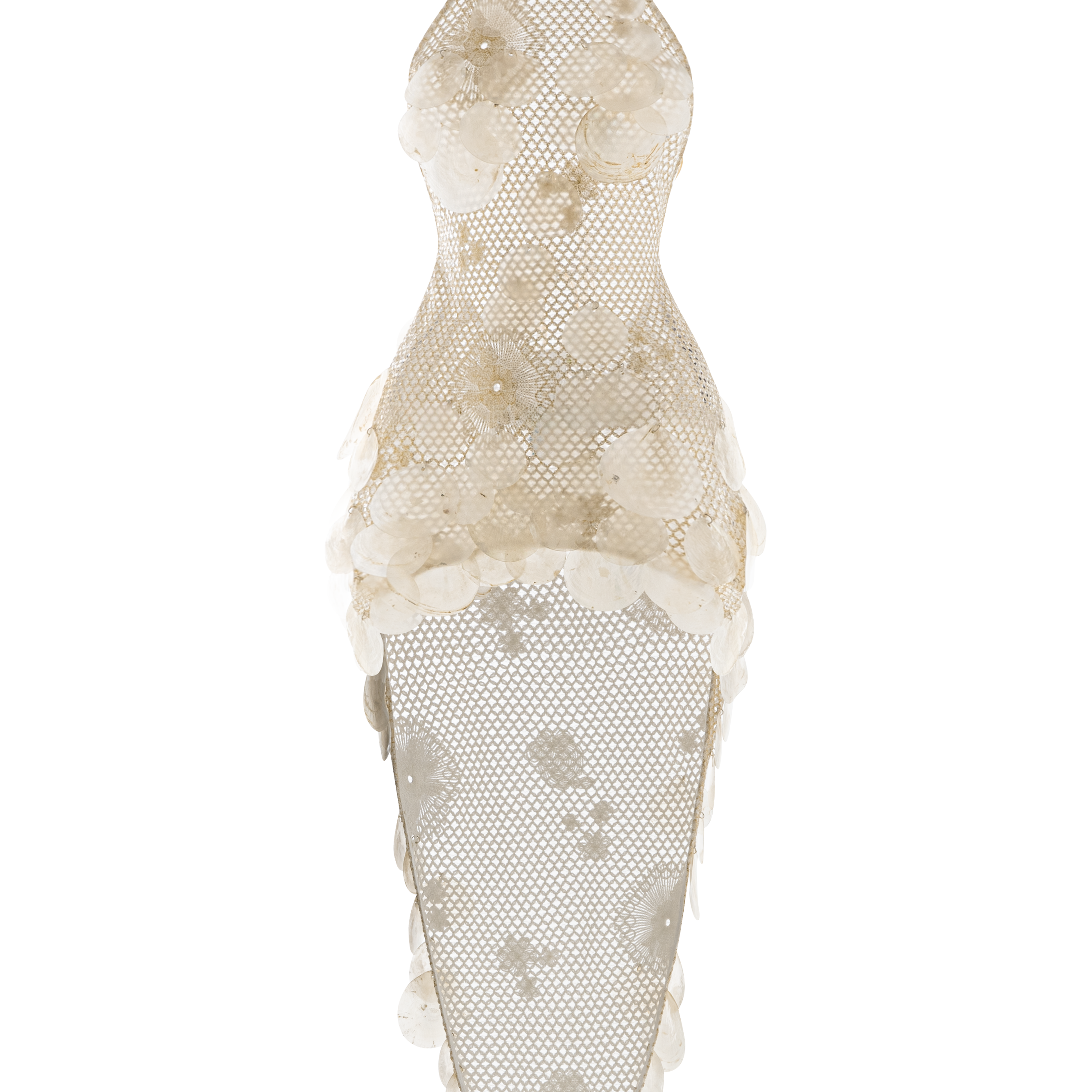 Sirena Bodycon Halter Neck Mesh High-low Dress