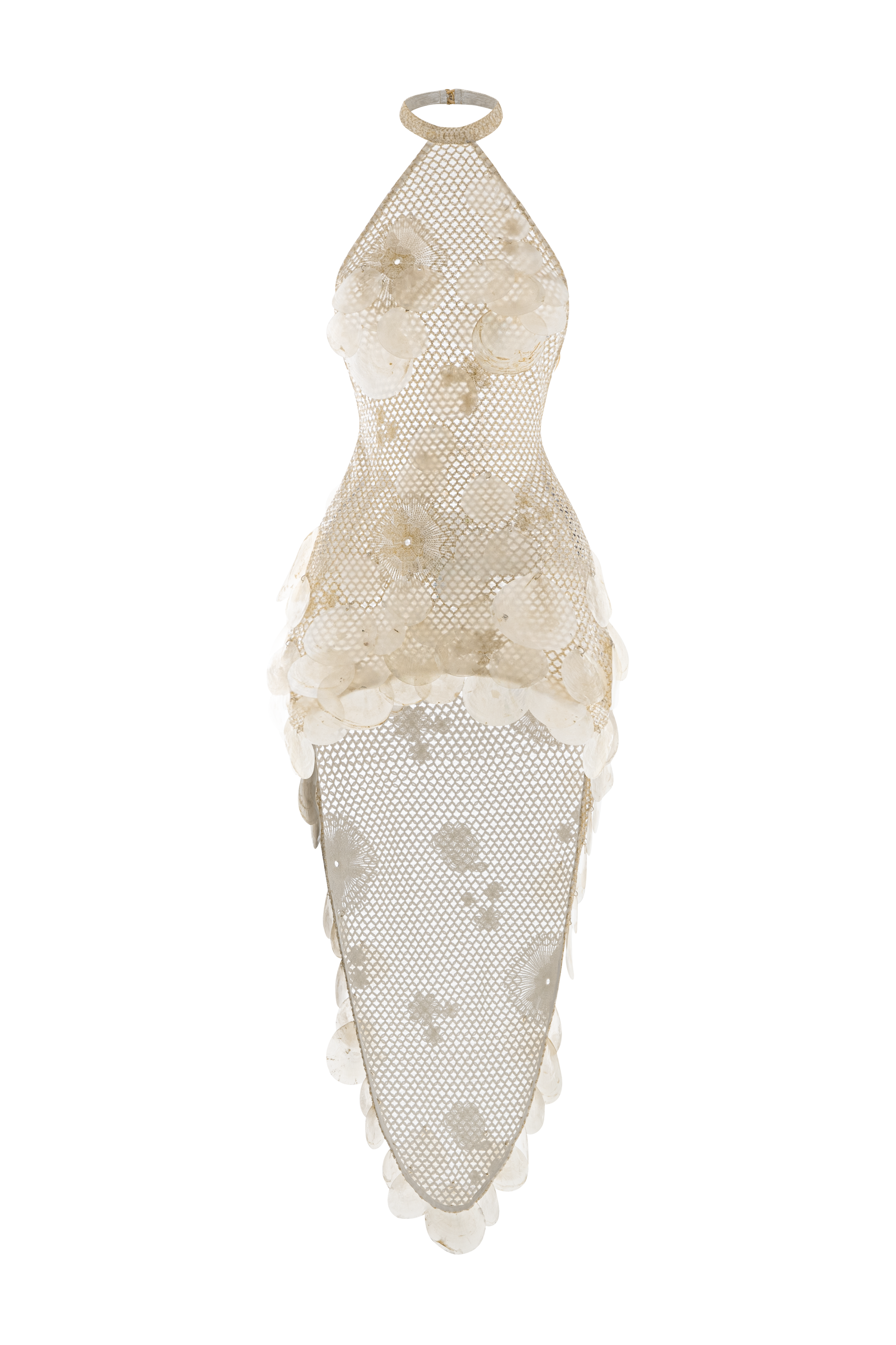 Sirena Bodycon Halter Neck Mesh High-low Dress