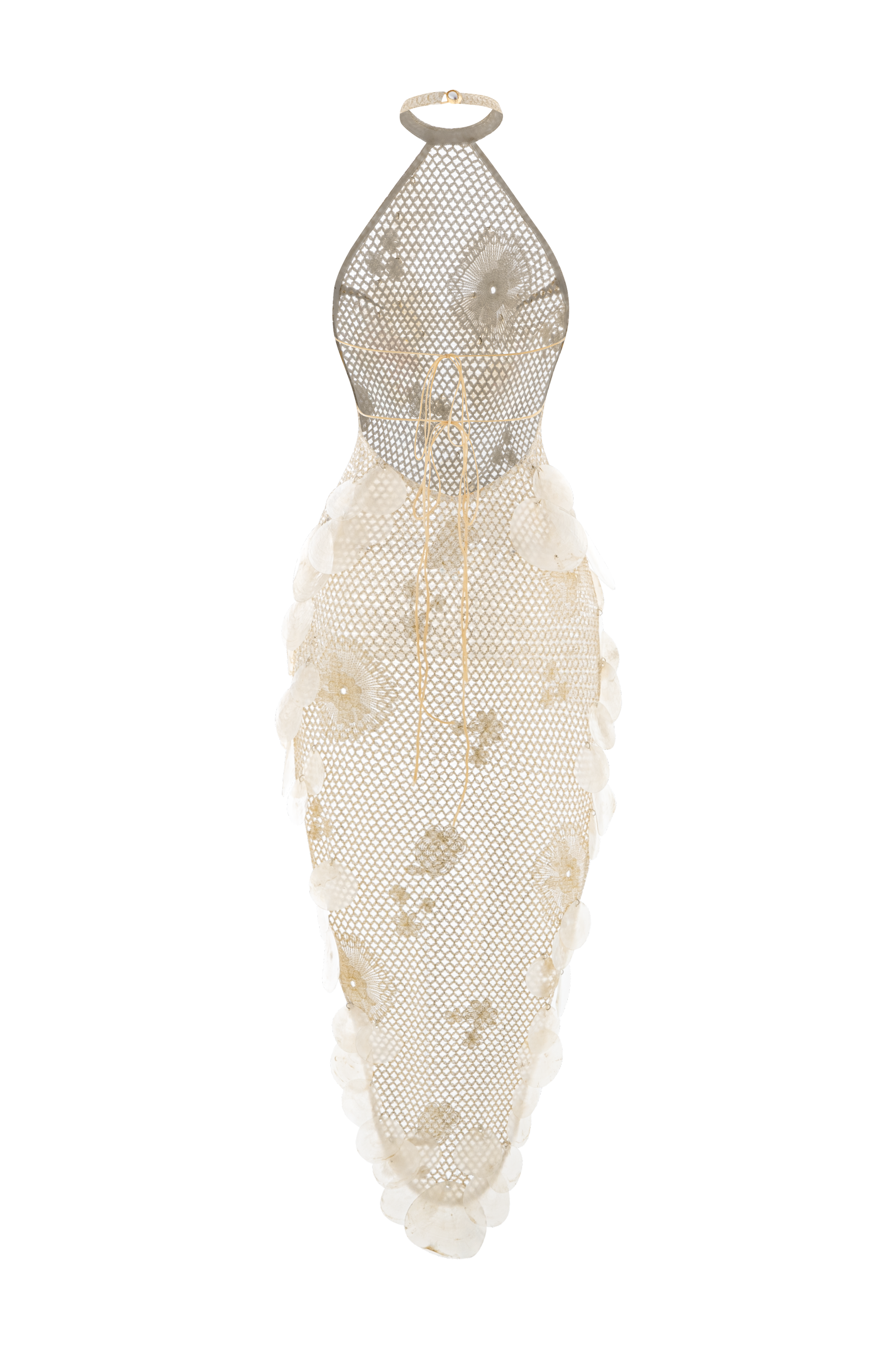 Sirena Bodycon Halter Neck Mesh High-low Dress