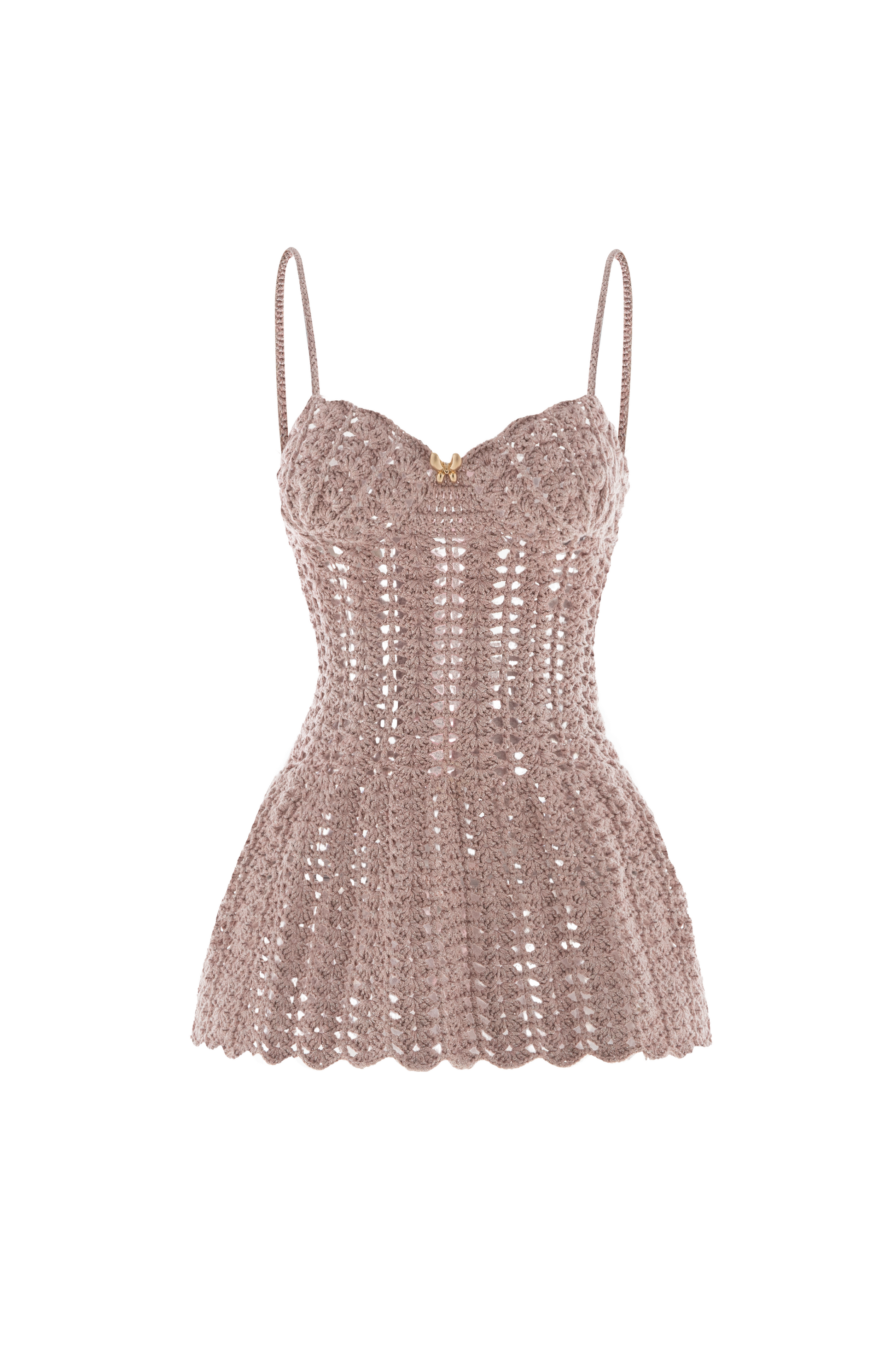 Women's Corallo A-line Spaghetti Strap Crochet Mini Dress XS/S/M/L/XL/Customize Avocado Cream/Dust Pink MEAN BLVD Women's Corallo A-line Spaghetti Strap Crochet Mini Dress XS/S/M/L/XL/Customize Avocado Cream/Dust Pink MEAN BLVD