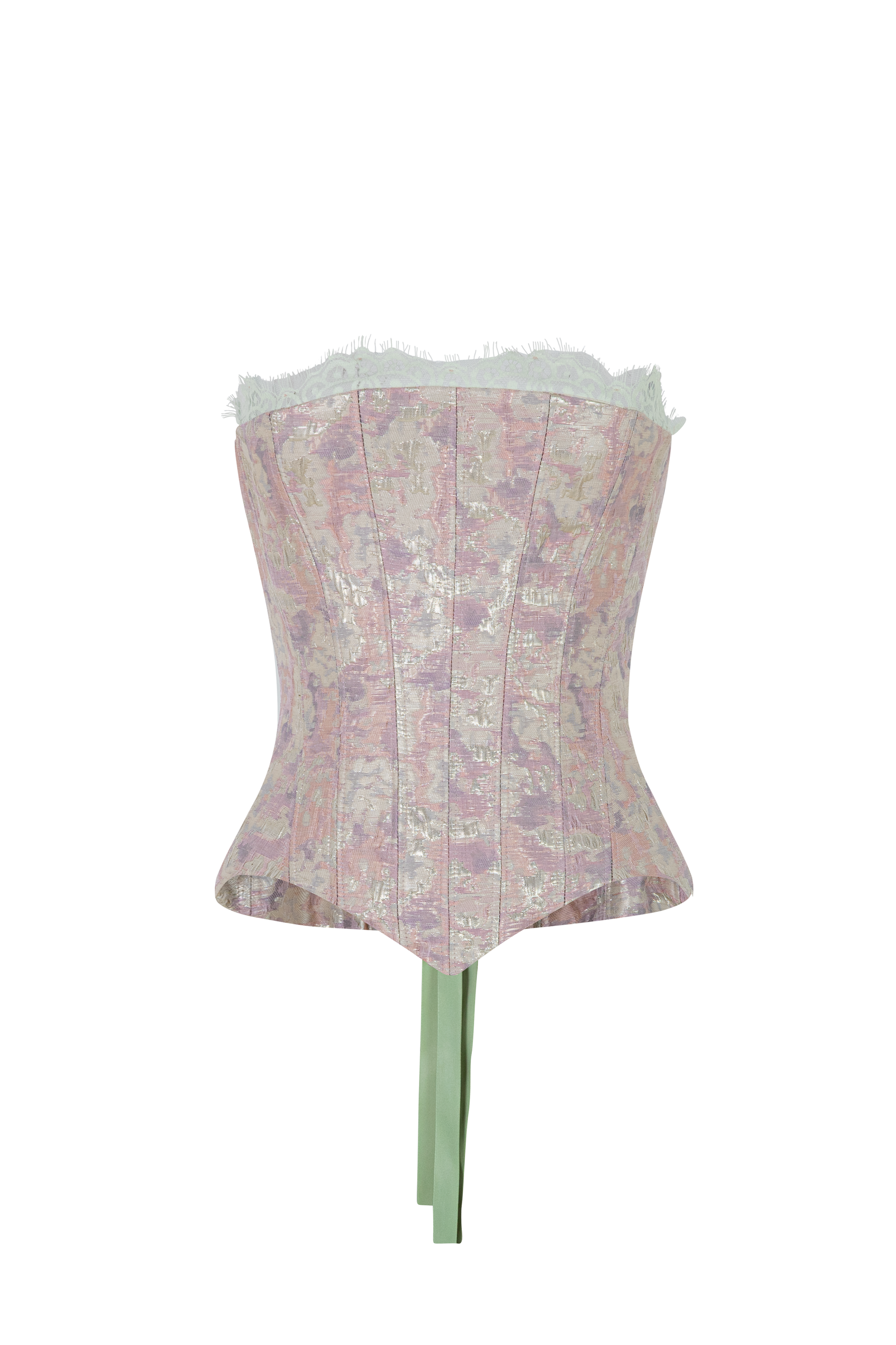 Chelo Alonso Drop Waist Corset Lace Maxi Set