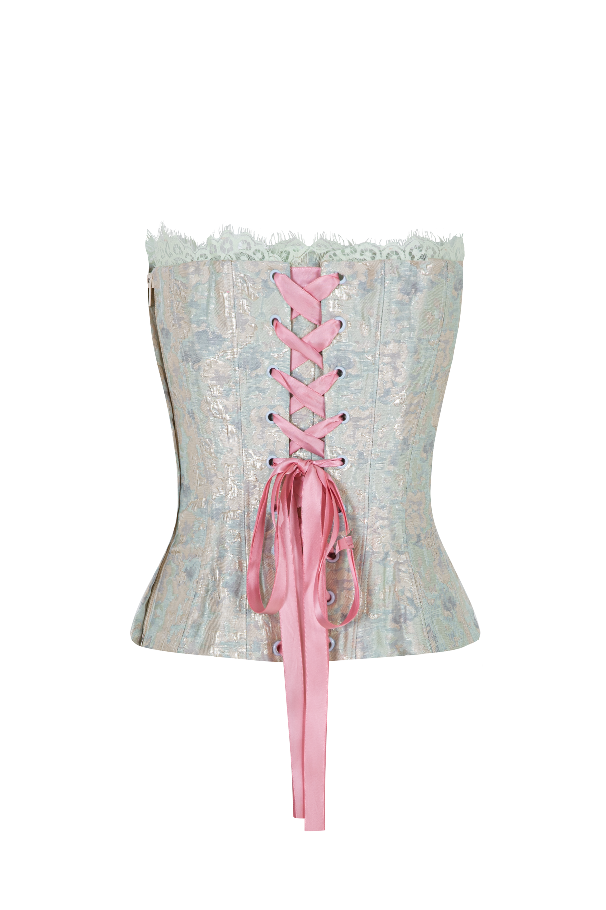 Chelo Alonso Drop Waist Corset Lace Maxi Set