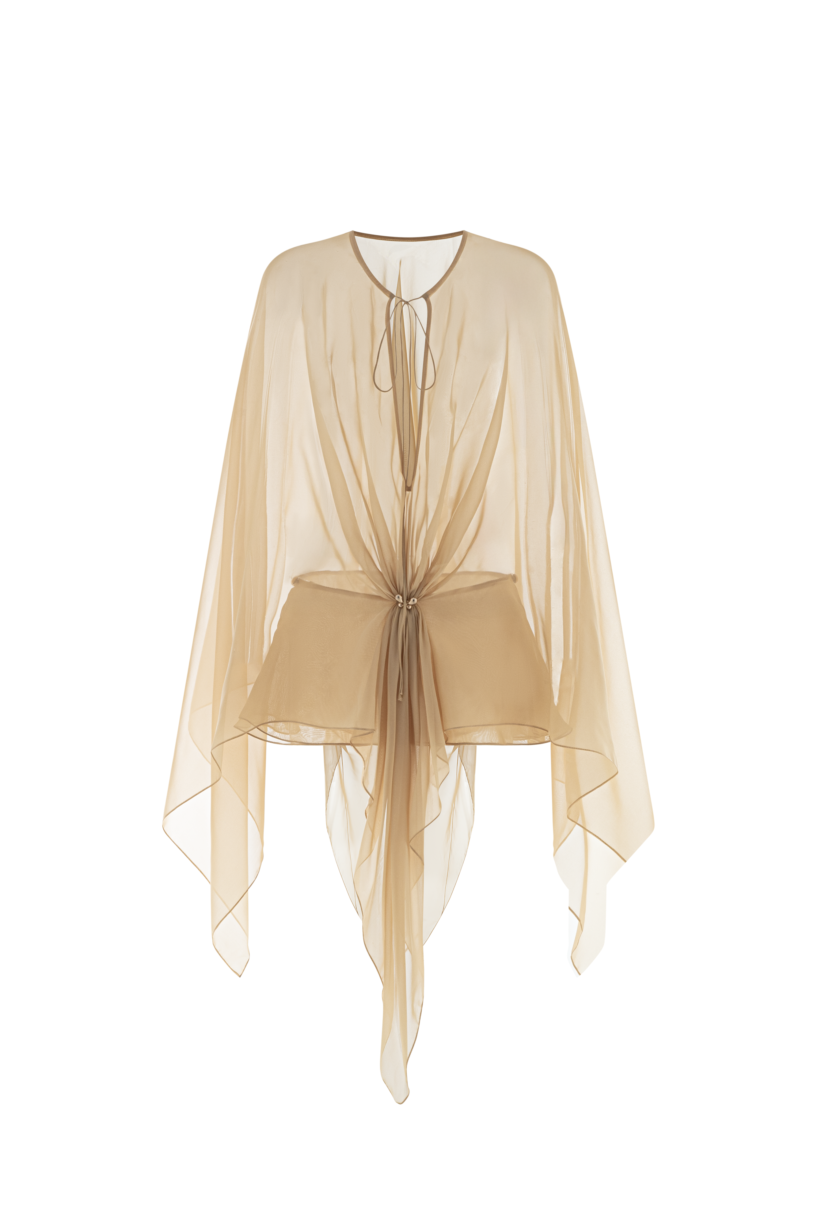 Leonetta Tent Sheer Voile Mini Dress
