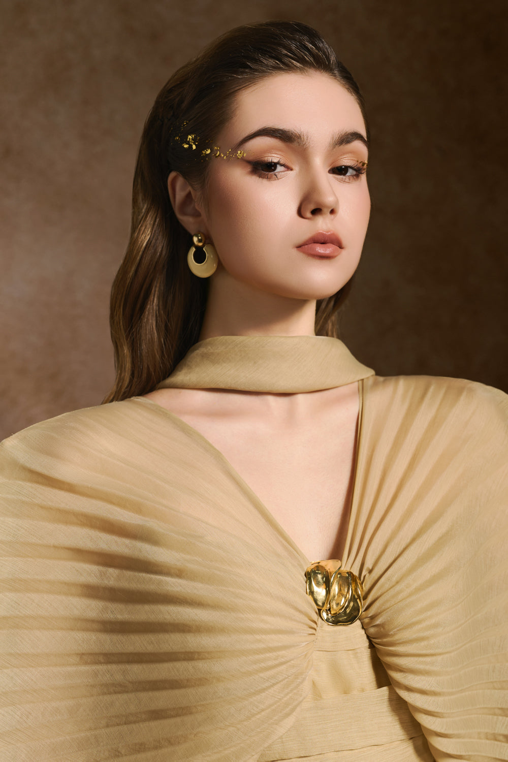 Nysa Bodycon Batwing Sleeved Muslin Mini Dress