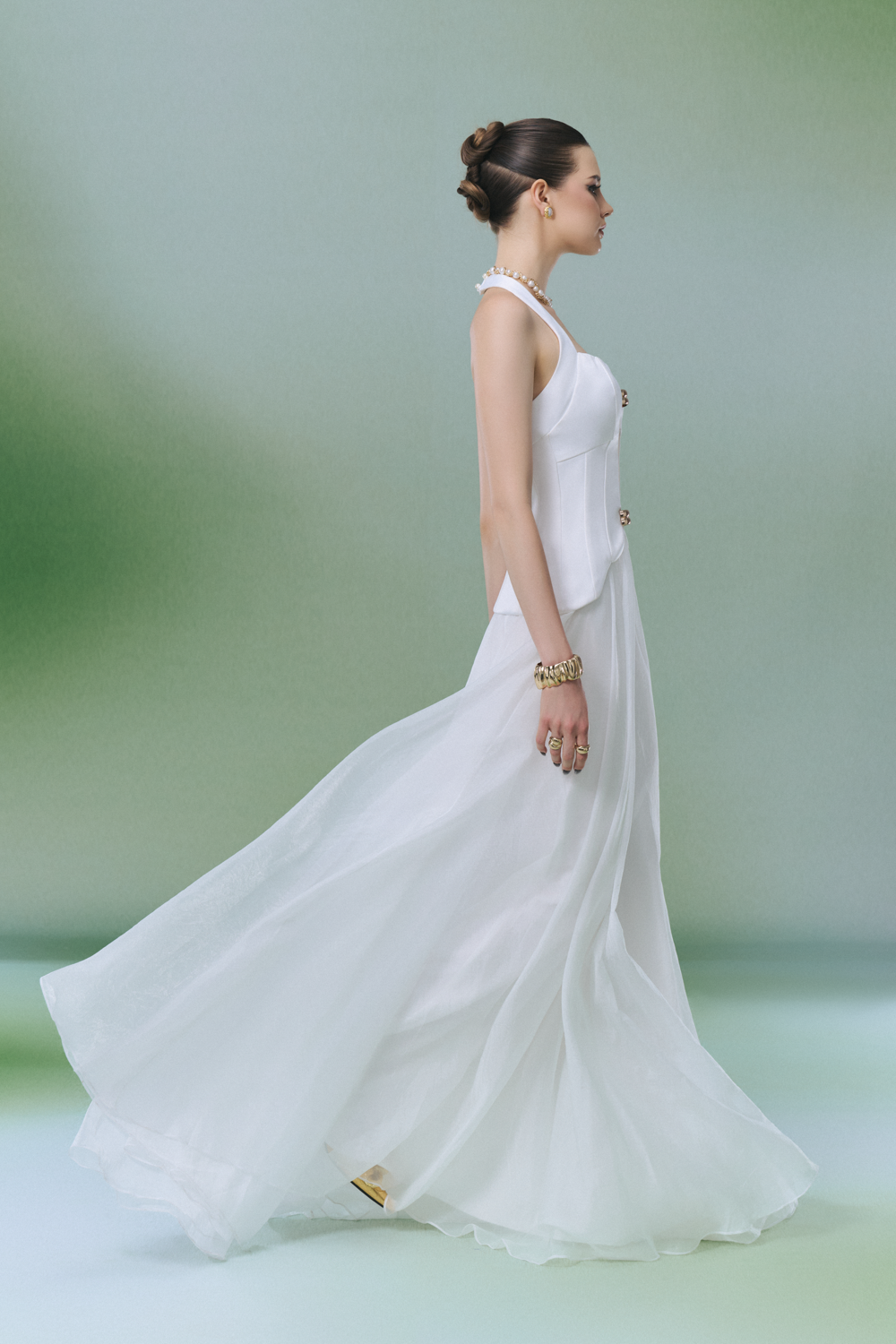 Alissa Halter Metal Maxi Dress