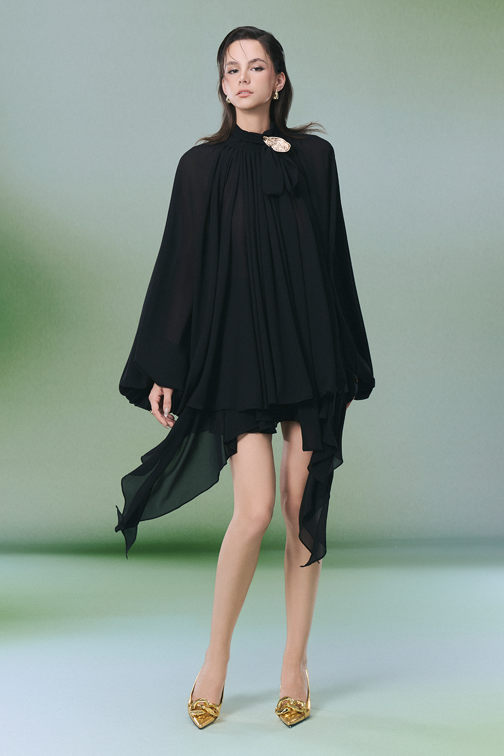 Paxton High Neck Draped Set