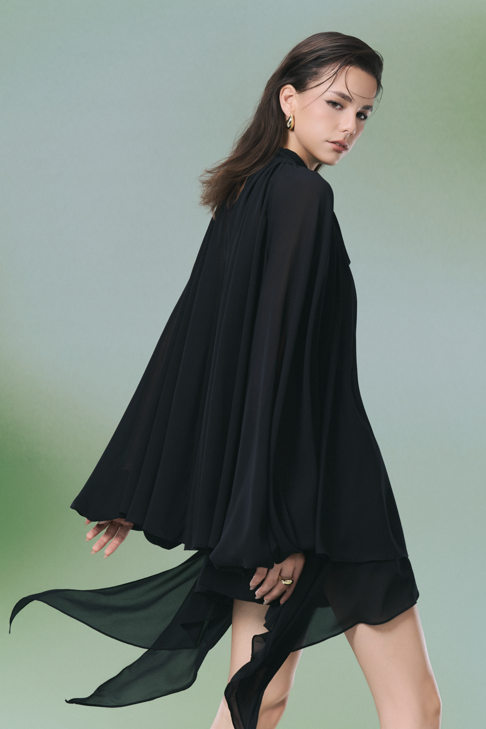 Paxton High Neck Draped Set