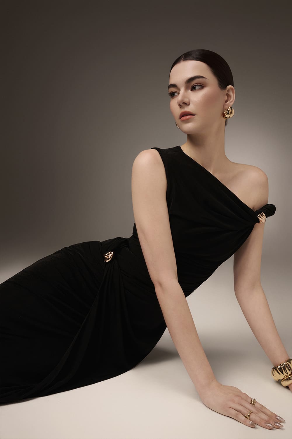 black dress ankle length Off The Shoulder Ankle-Length Black Long Prom Dress Party Dress PG436 US6 / Custom Color