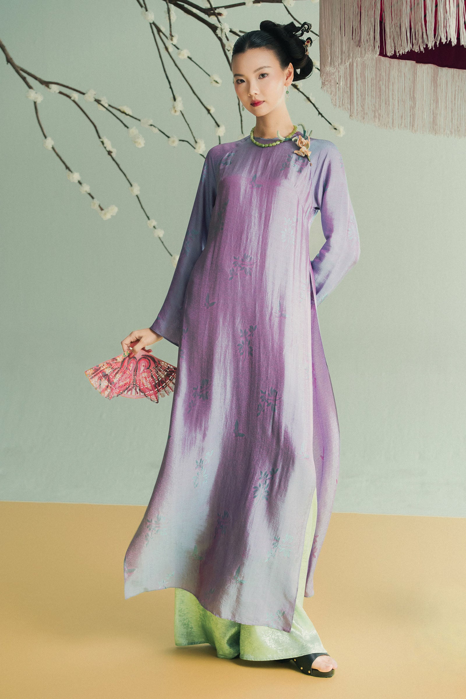 Lan Cam Straight Ao Dai Set - MEAN BLVD