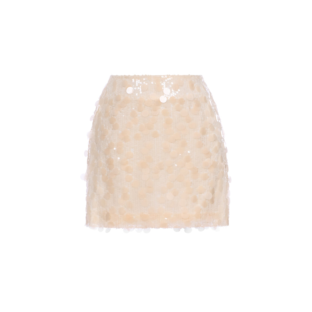 Lana A-line High Waist Sequin Mini Skirt